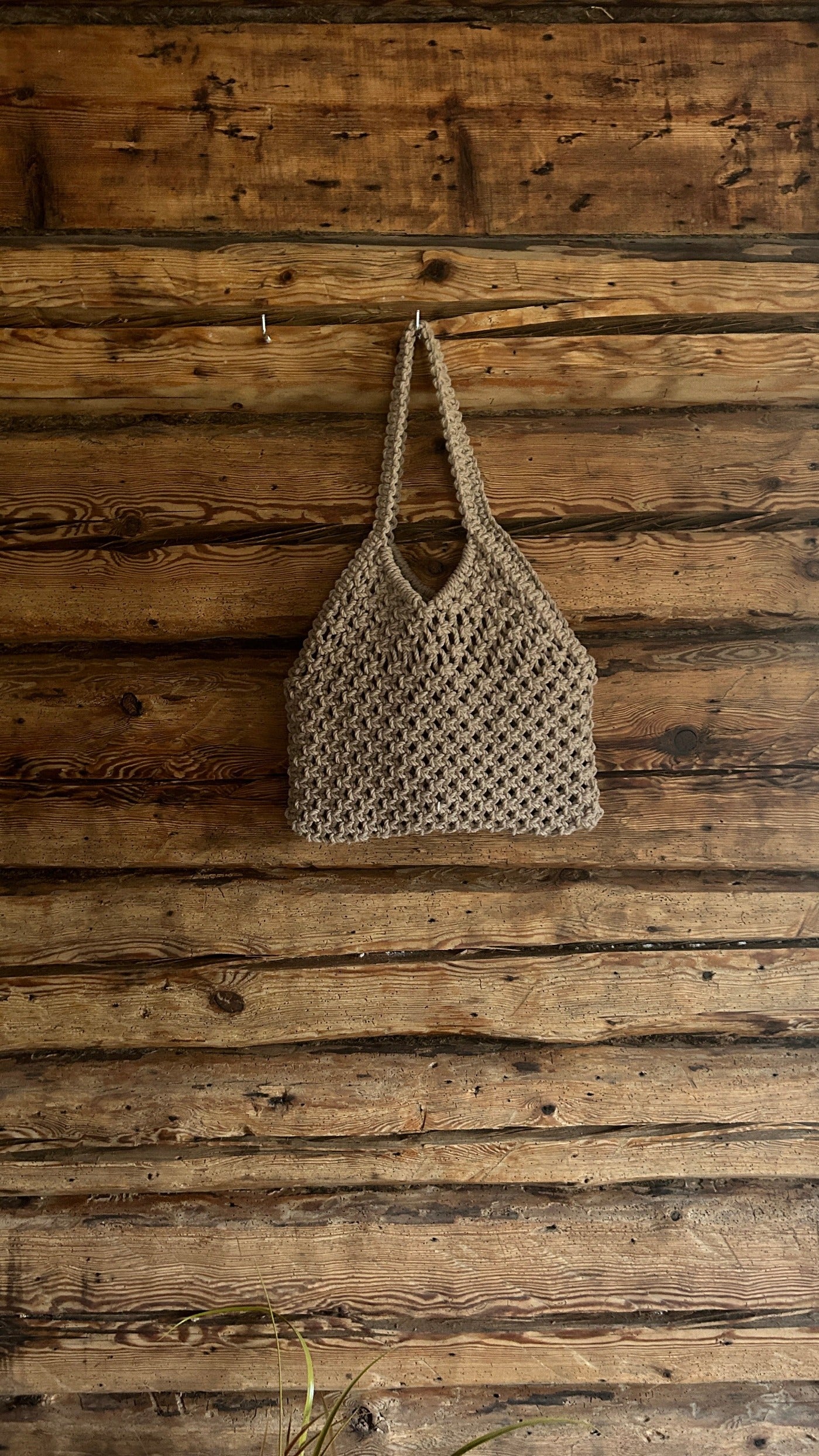 Macrame bag (color: sand)